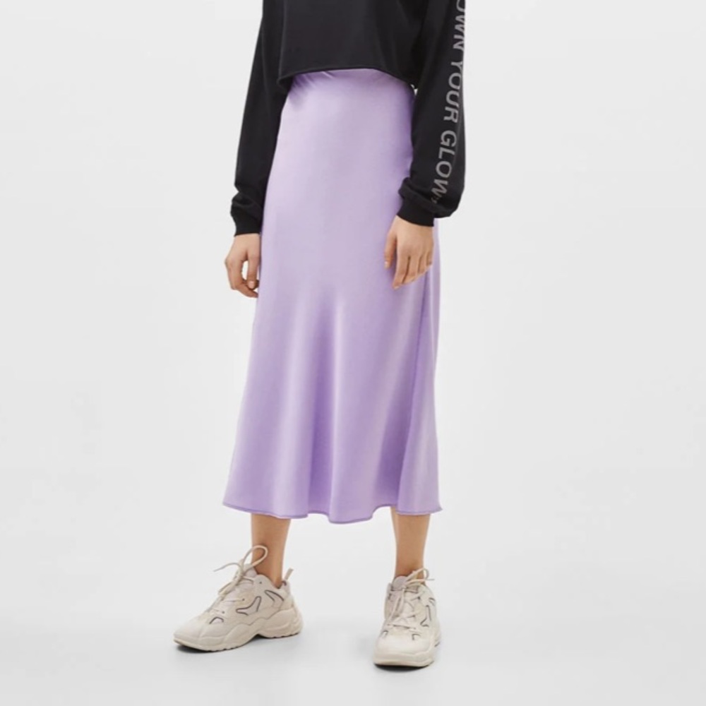 NWOT Aaron & Amber Lilac Midi Skirt